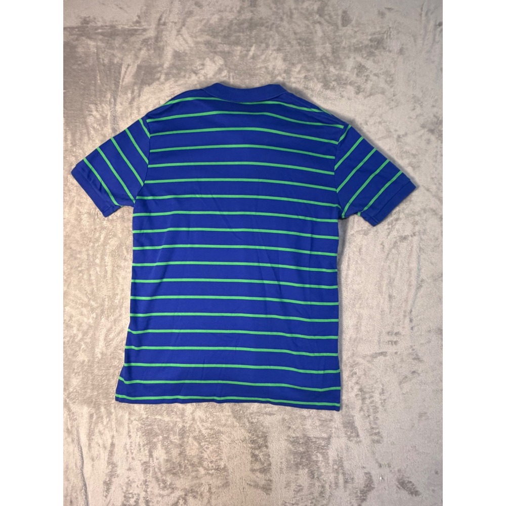 Polo Ralph Lauren Mens Large Blue Green Striped Short Sleeve Polo Shirt Pony - Picture 7 of 7
